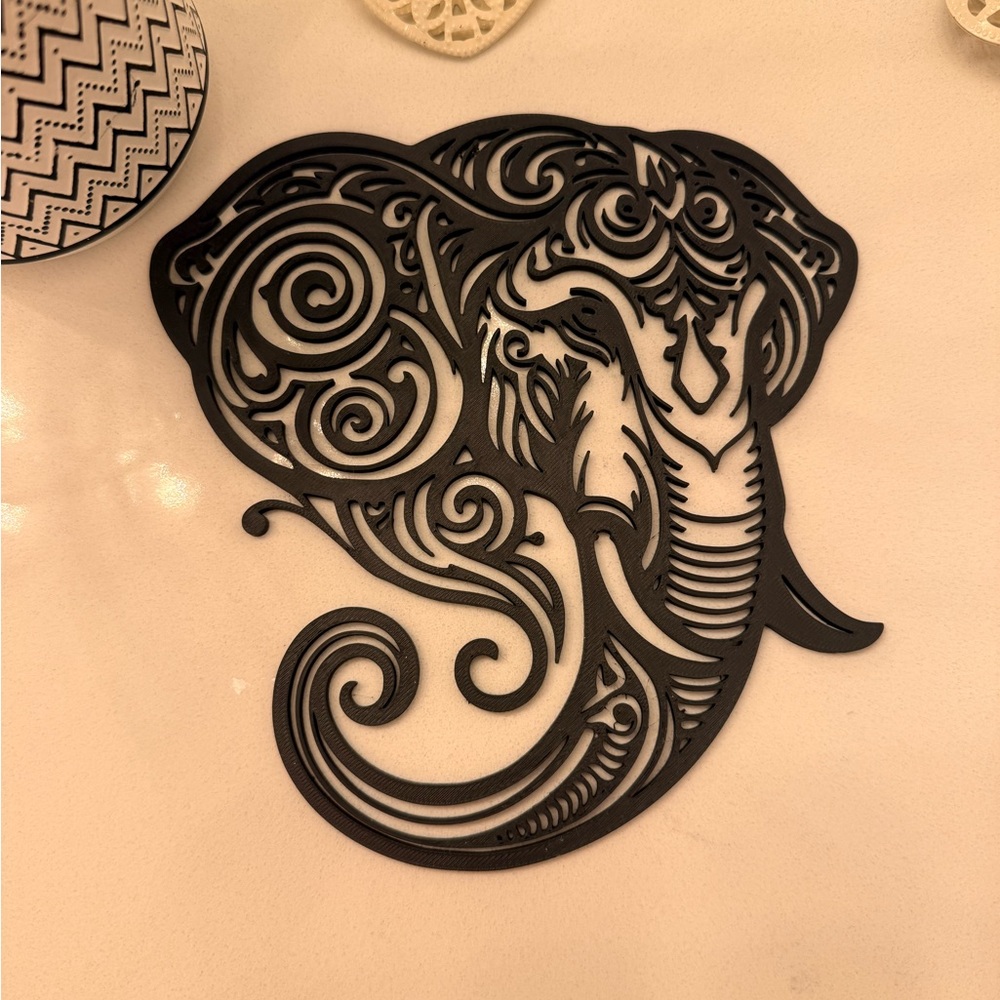 Stunning Black Elephant Wall Art Decor